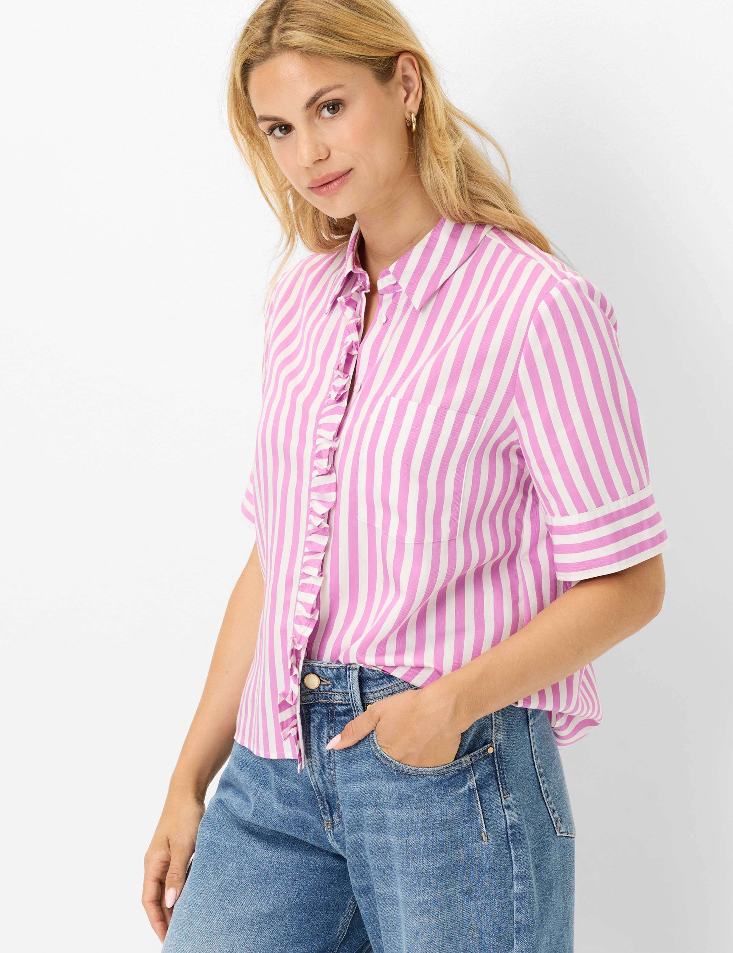 Brax Klassische Bluse Style VICA FRIL Bluse im hochwertigen Viskosemix – Bild 4 von 5