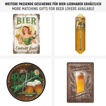 Nostalgic-Art Metallschild Blechschild Metallschild 30 x 40 cm -Das beste Bier ist ein offenes