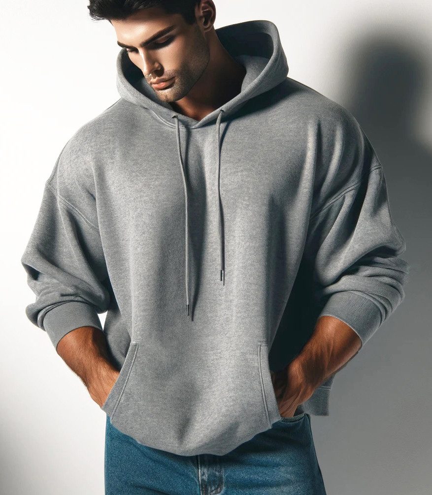 Kapuzenpullover Herren Hoodie Pullover Langarmshirt Oversize Los Angeles
