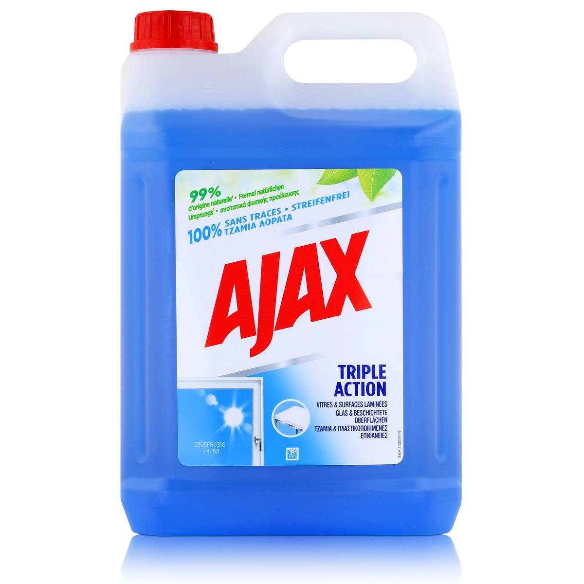 AJAX Ajax Glasreiniger 5L - Für Glas & beschichtete Oberflächen (1er Pack) Allzweckreiniger