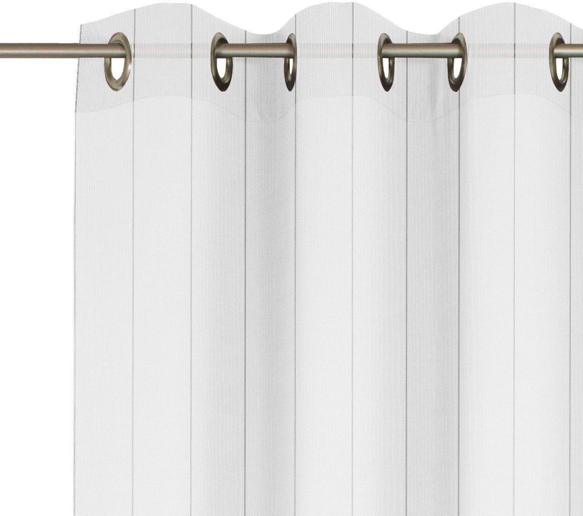 Wirth Gardine Chiara (1 St), Ösen, halbtransparent, Jacquard