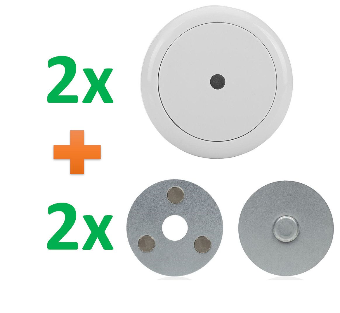 smartwares 2er Rauchmelder mini Set mit Magnetbefestigung Rauchmelder