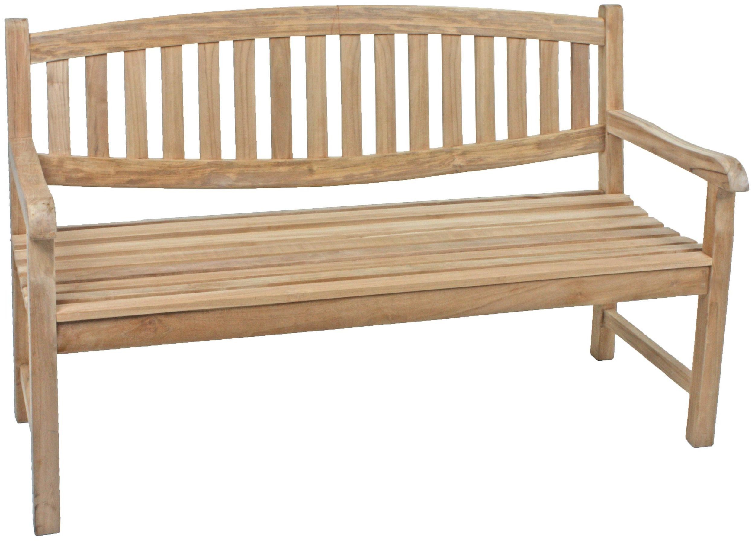 Gartenbank Teak Gartenbank LOMBOK 150 cm mit Armlehne
