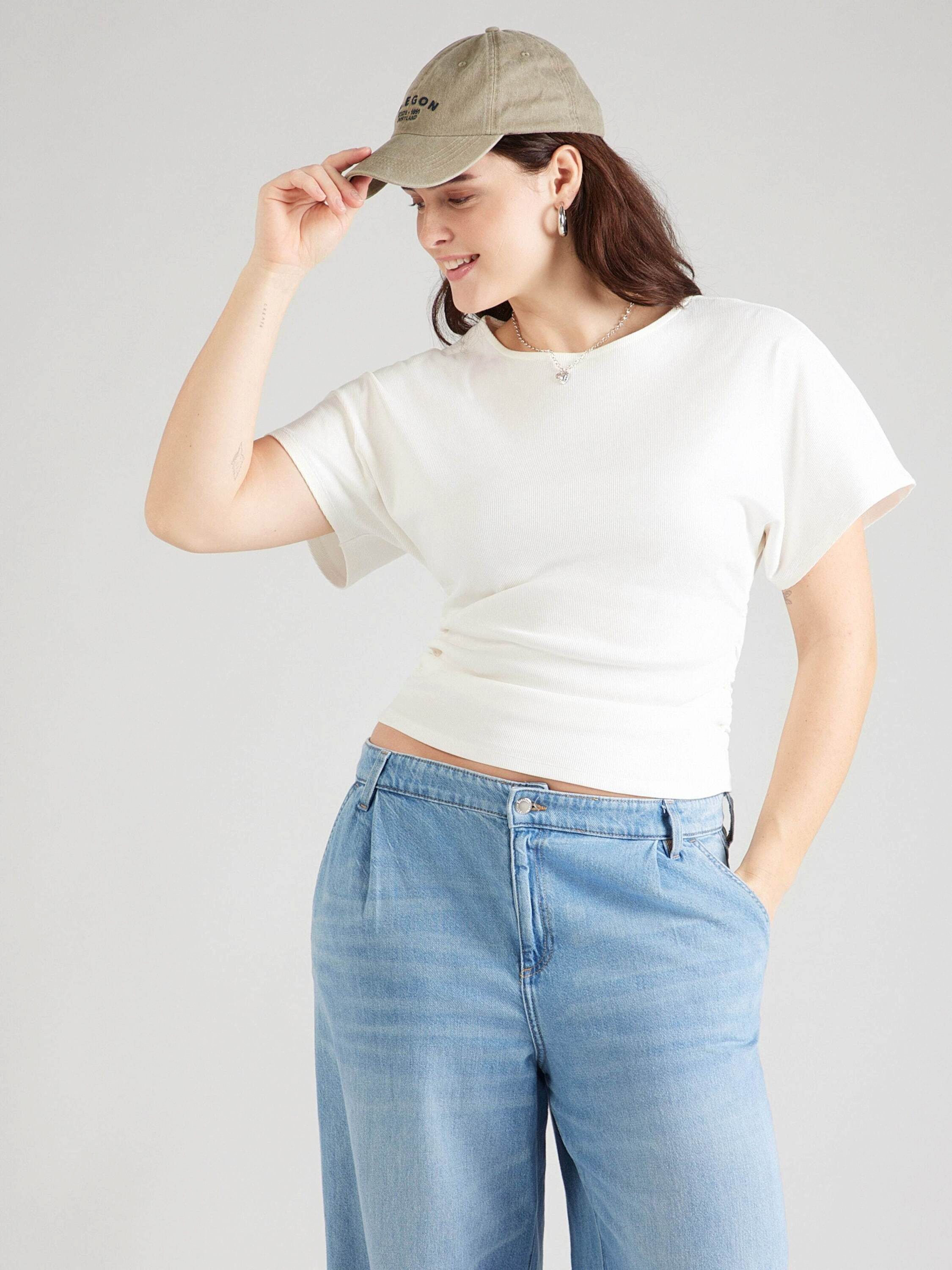 Noisy may T-Shirt NMABBI (1-tlg) Drapiert/gerafft