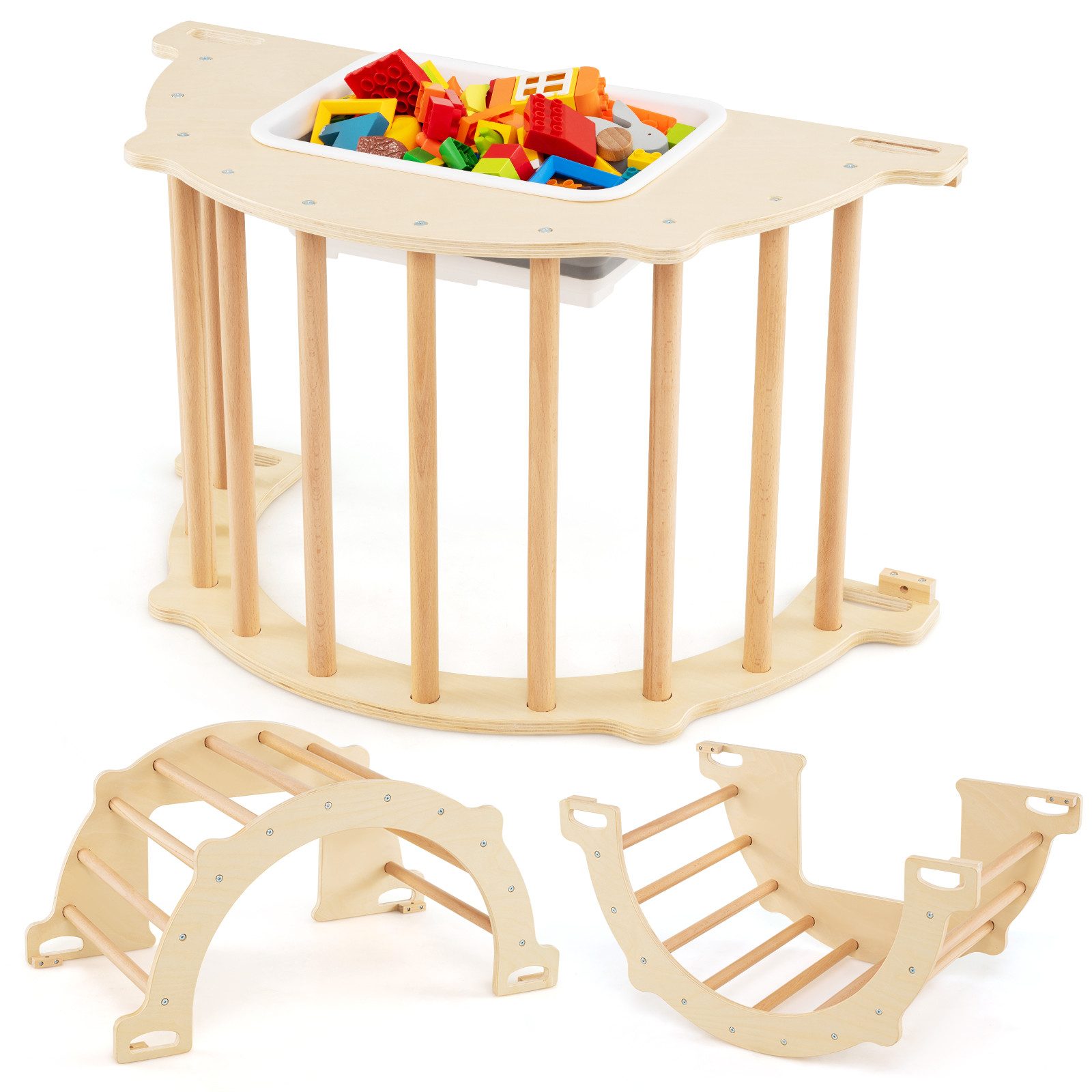 COSTWAY Klettergerüst, Kletterbogen, Kinder Spielplatz, ab 3 Jahren