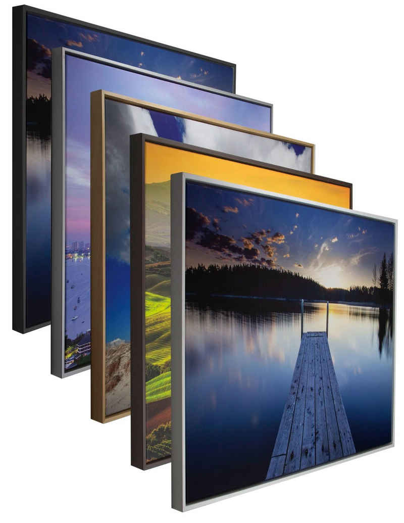 myposterframe Einzelrahmen Canvas Schattenfuge Leerrahmen für Leinwandbild Eris, (1 Stück), 60x99 cm, Eiche Dunkel