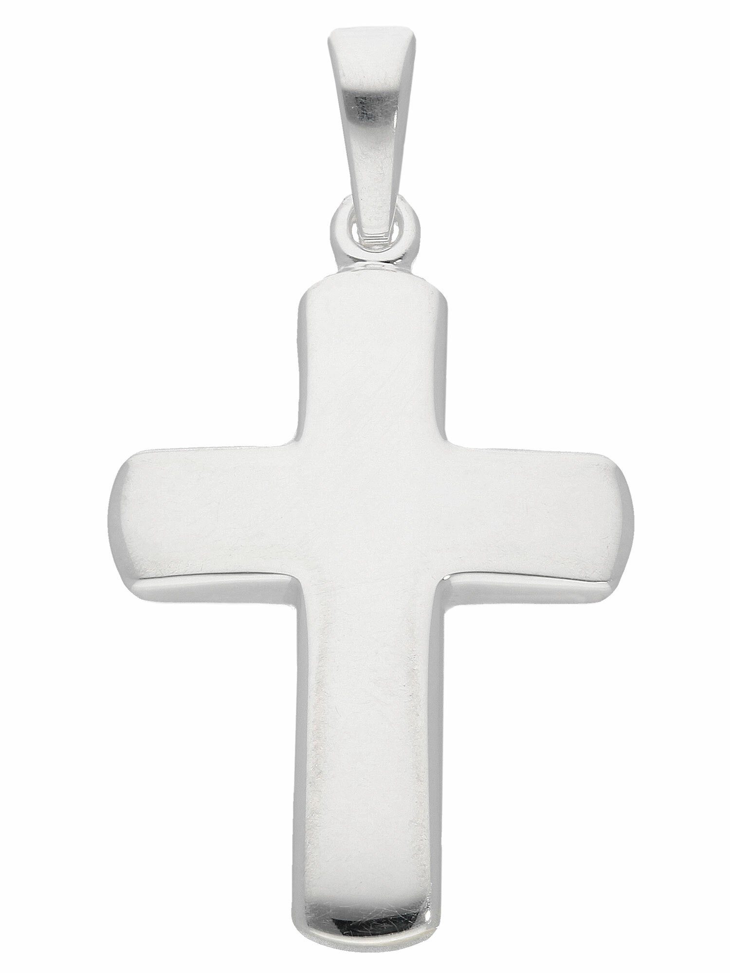 Adelia´s Kettenanhänger 925 Silber Kreuz Anhänger, Silberschmuck für Damen  & Herren, Maße - Breite 14,2 mm - Höhe 18,6 mm
