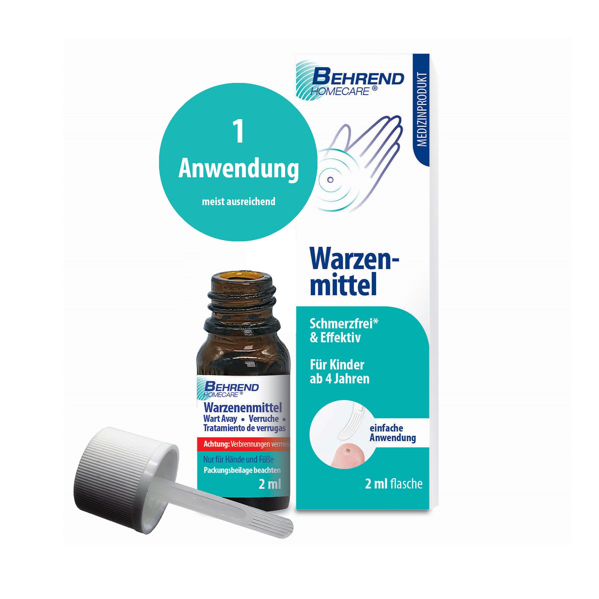 Warzen-Behandlungsstift Behrend Warzenentferner für Hand & Fuß - Effektive Warzen Verätzung
