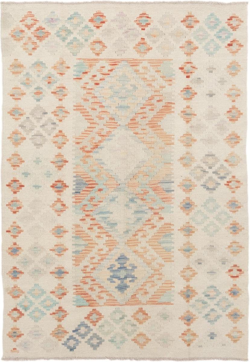 Orientteppich Kelim Afghan 105x149 Handgewebter Orientteppich, Nain Trading, rechteckig, Höhe: 3 mm
