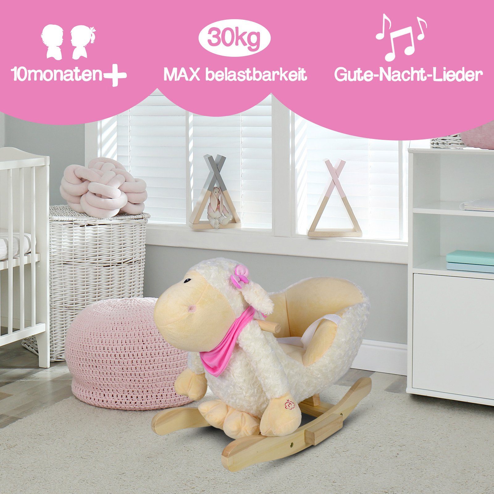 Infantastic Schaukeltier Schaukelspielzeug Babyschaukel Plüsch, mit günstig online kaufen