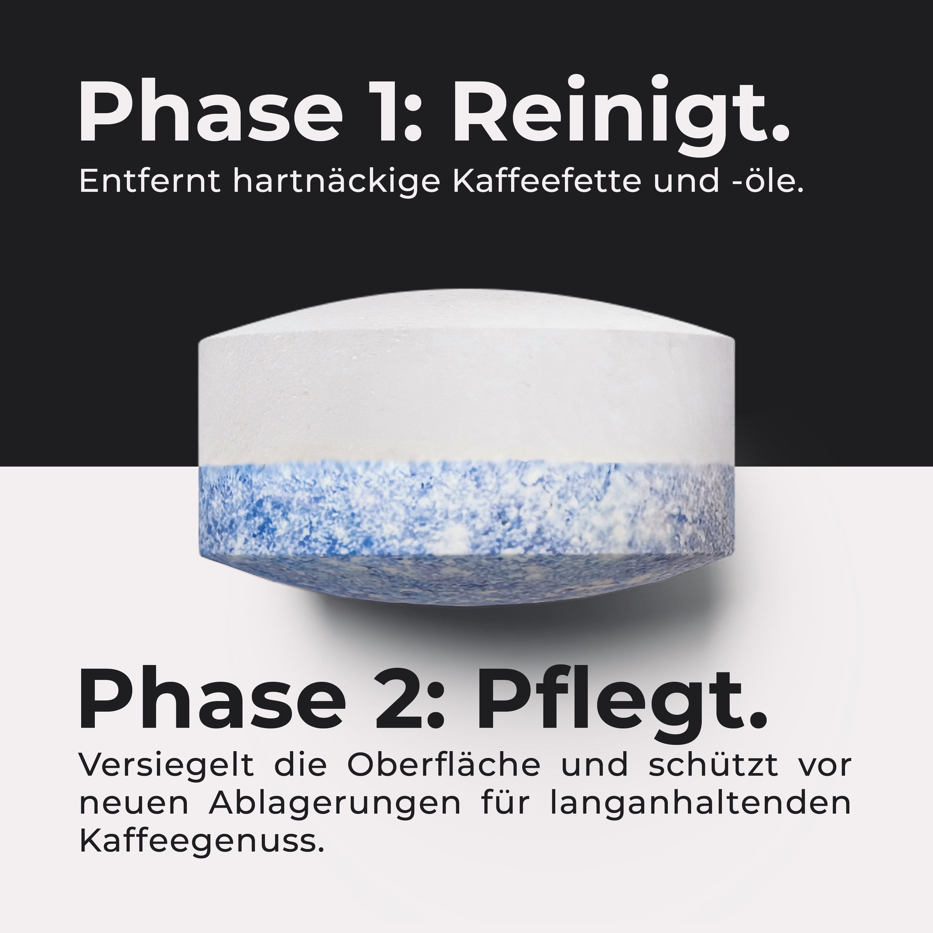 CLENESSO 2-Phasen-Reinigungstabletten (für Kaffeevollautomaten und Kaffeemaschinen)