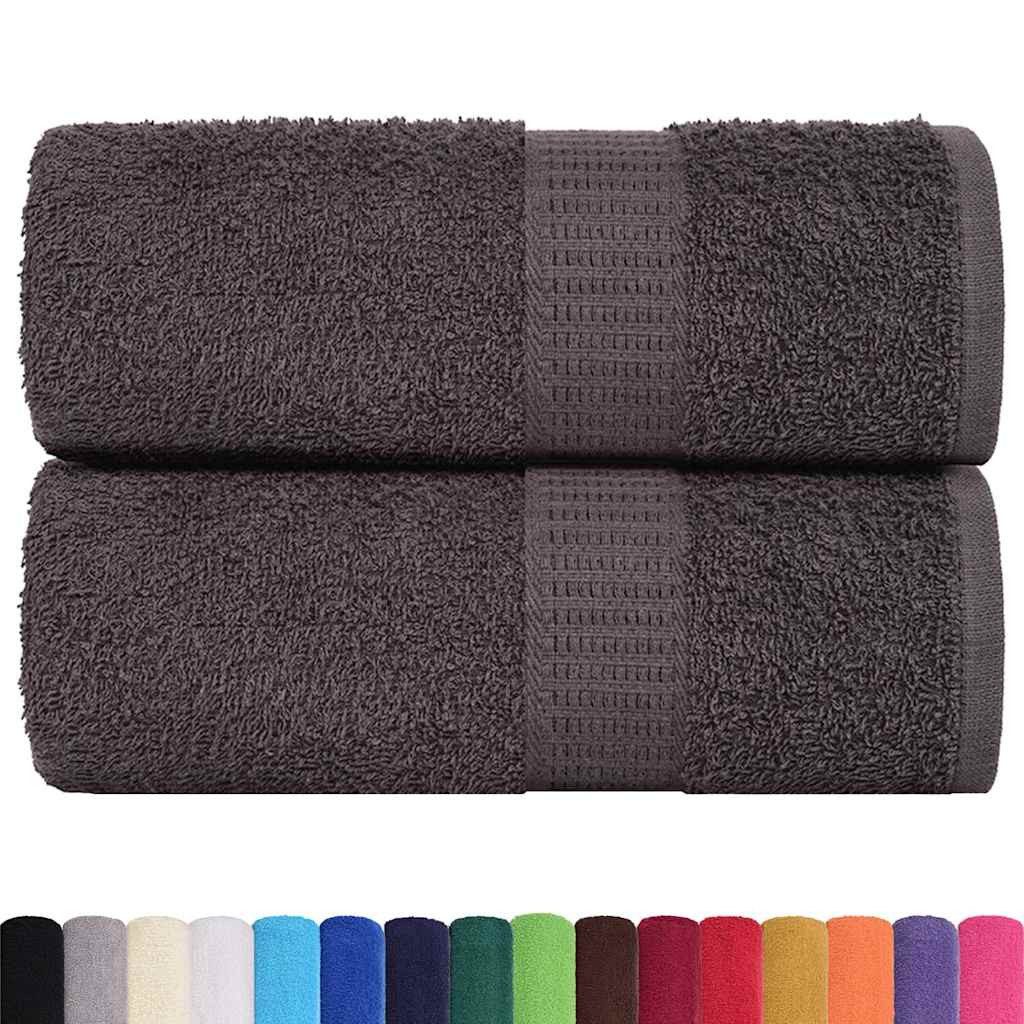 vidaXL Handtuch Seiftücher 2 Stk. Anthrazit günstig online kaufen