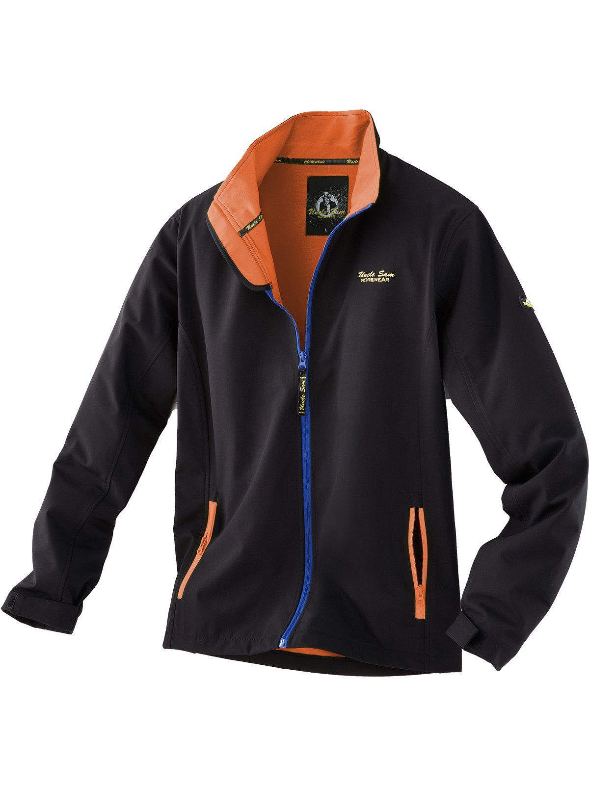 Arbeitsjacke Softshelljacke schwarz/marine/orange