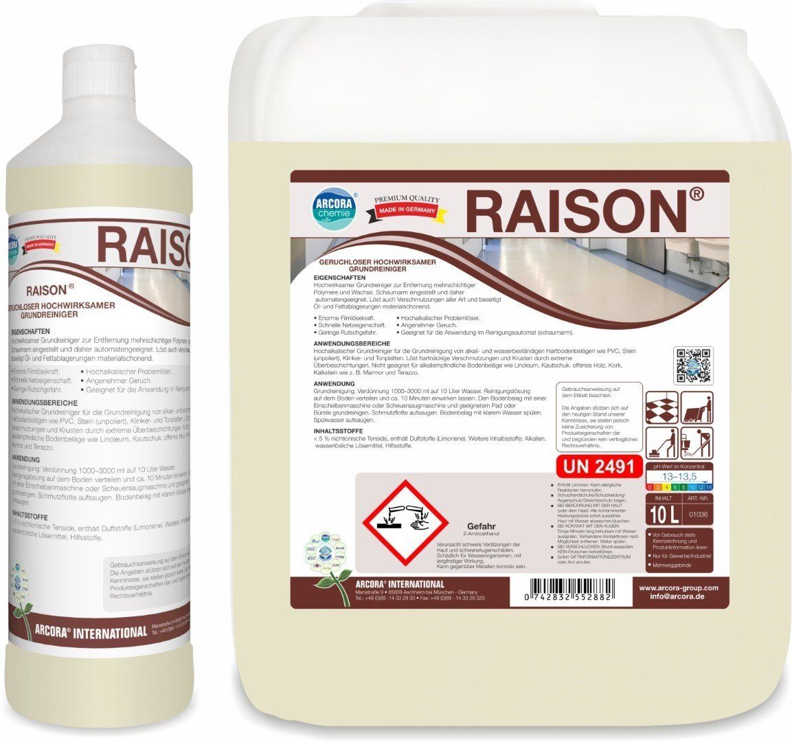 Arcora ARCORA Geruchloser Hochwirksamer Grundreiniger RAISON, 1 L Grundreiniger (1 l)