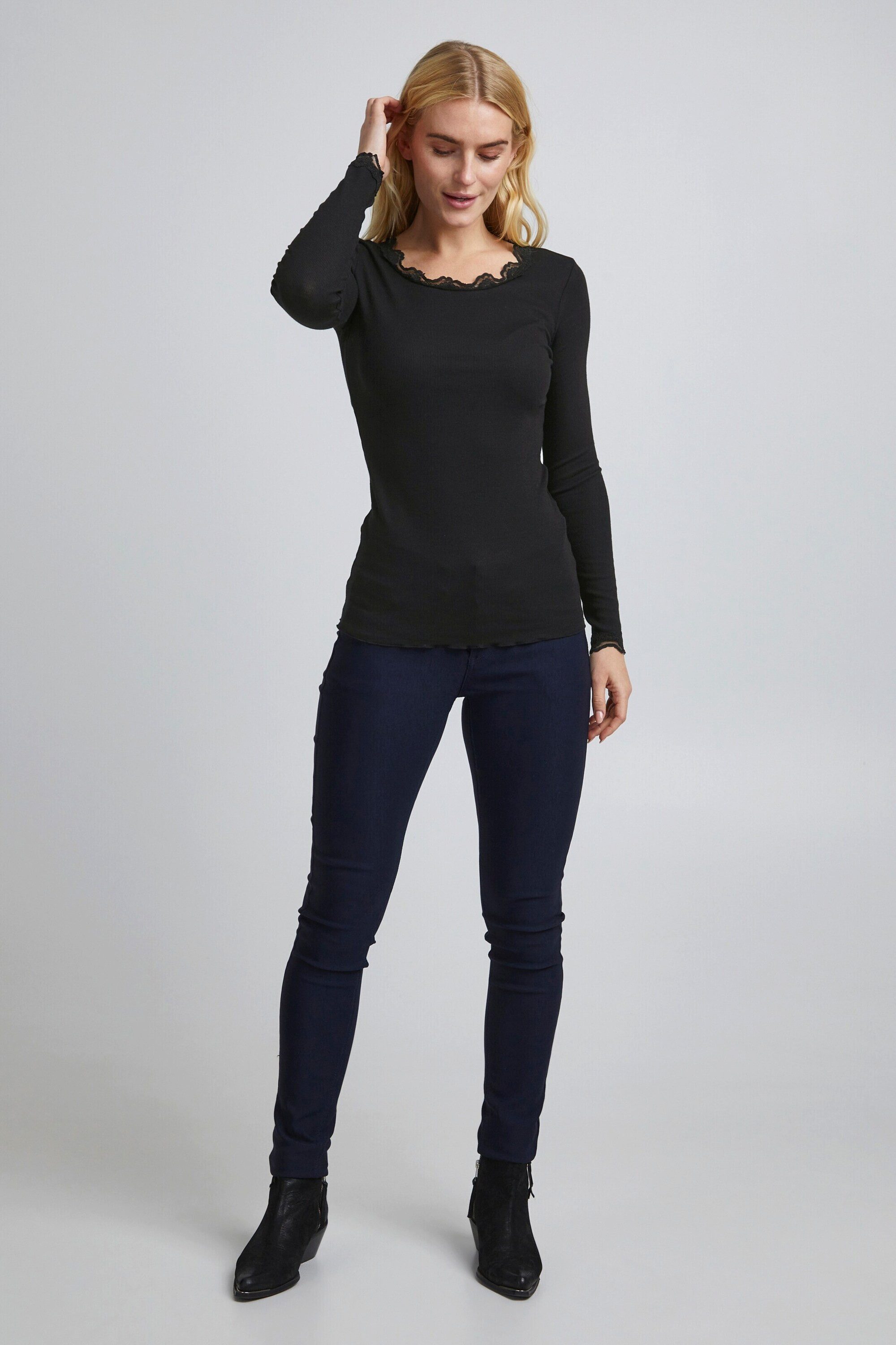 fransa Langarmshirt FRHIZAMOND (1-tlg) Spitze günstig online kaufen