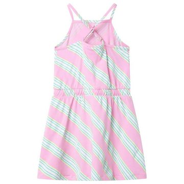 vidaXL A-Linien-Kleid Kinderkleid mit Kordelzug Ärmellos Rosa 140 Kurz Sommerkleid