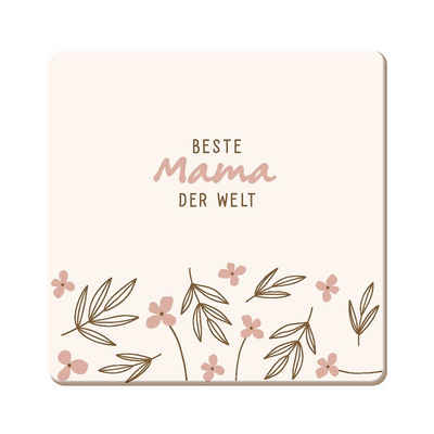 Grafik Werkstatt Getränkeuntersetzer Korkuntersetzer Untersetzer Beste Mama der Welt, Geschenk Muttertag, 1-tlg.