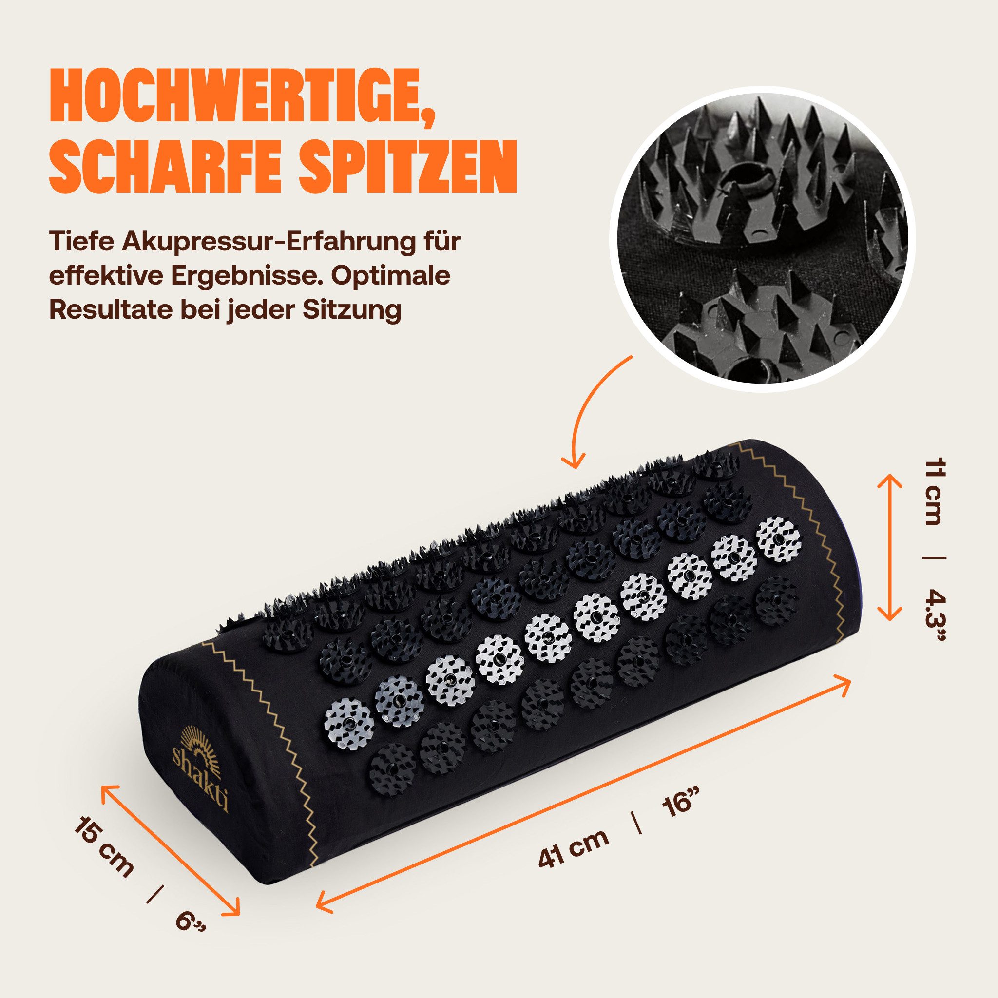 Shakti Mat Nacken-Massagekissen Akupressurkissen für Schulter, Nacken, Kopf - Bio-Baumwolle