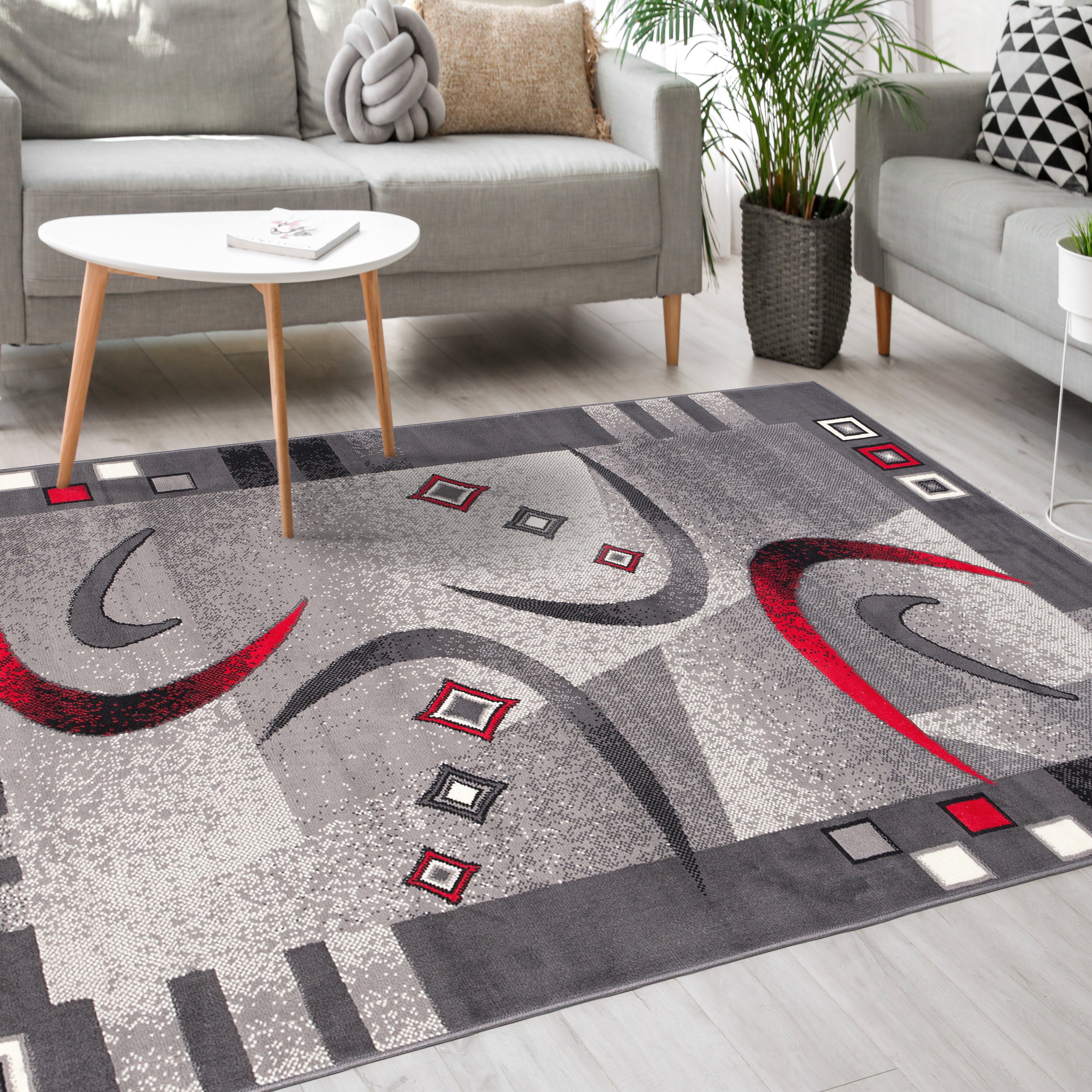 Mazovia Designteppich Modern Teppich Kurzflor Wohnzimmerteppich günstig online kaufen