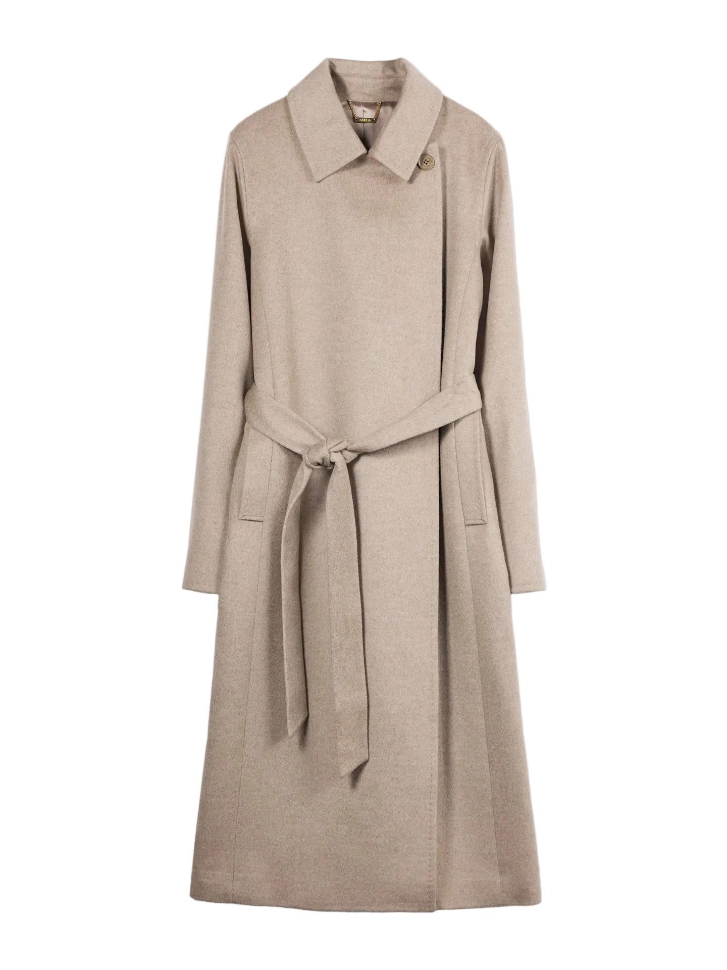 GOBI Cashmere Wollmantel Kaschmir-Wickelmantel Mit Gürtel