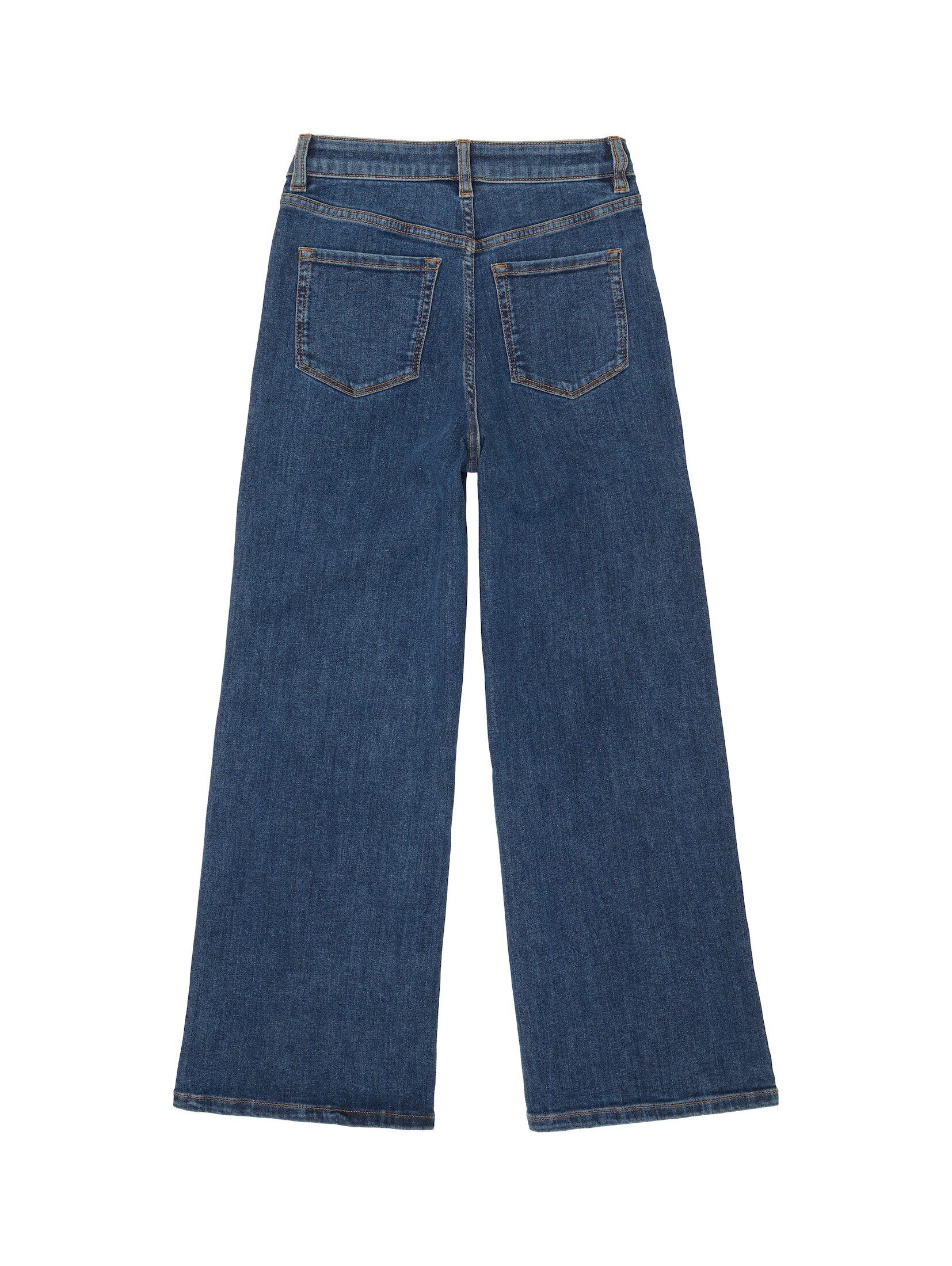 Leg Clean Stone 7/8-Jeans Blue Dark TAILOR Denim Jeans Wide TOM