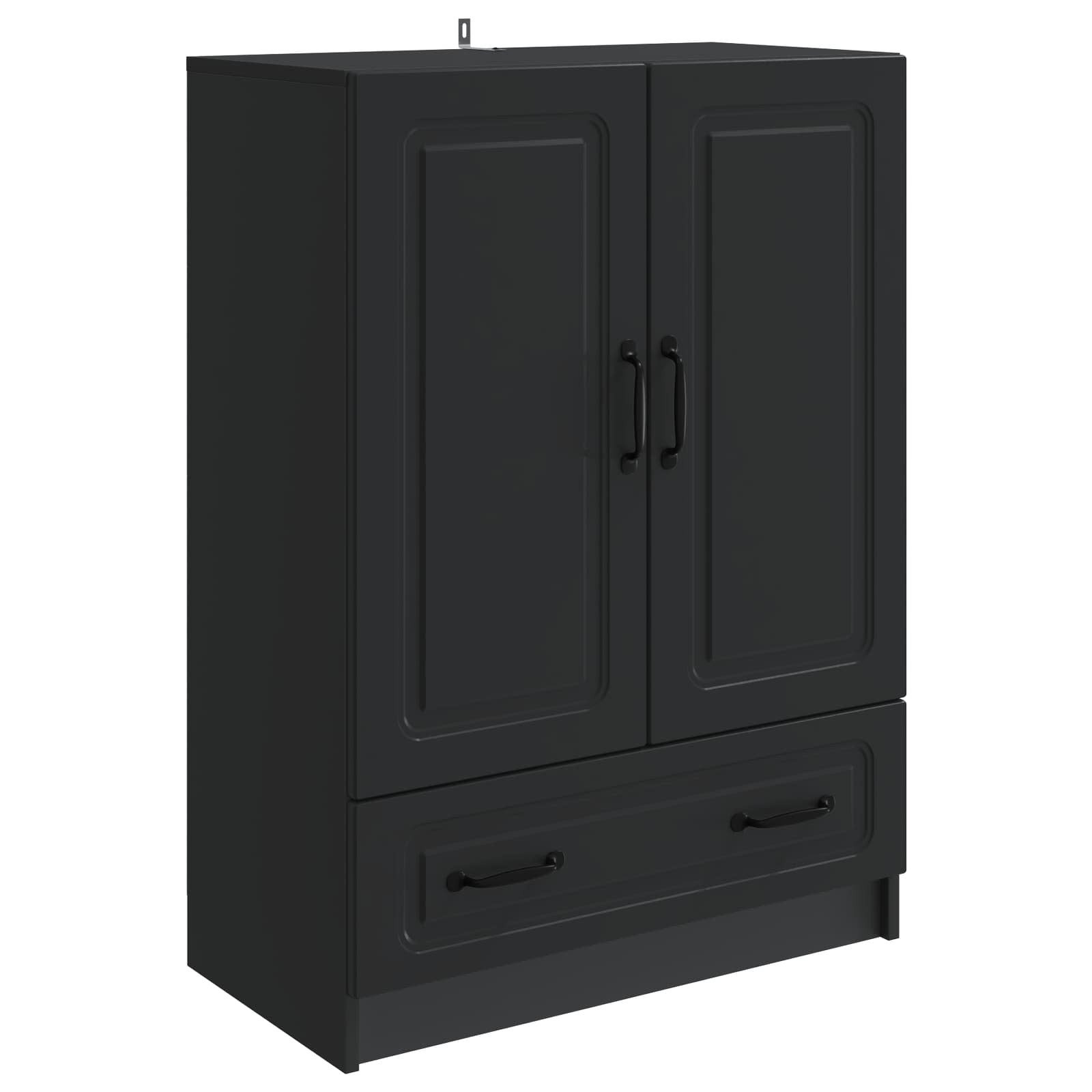 vidaXL Sideboard Sideboard Schwarz 66 x 34,5 x 92 cm Holzwerkstoff (1 St)