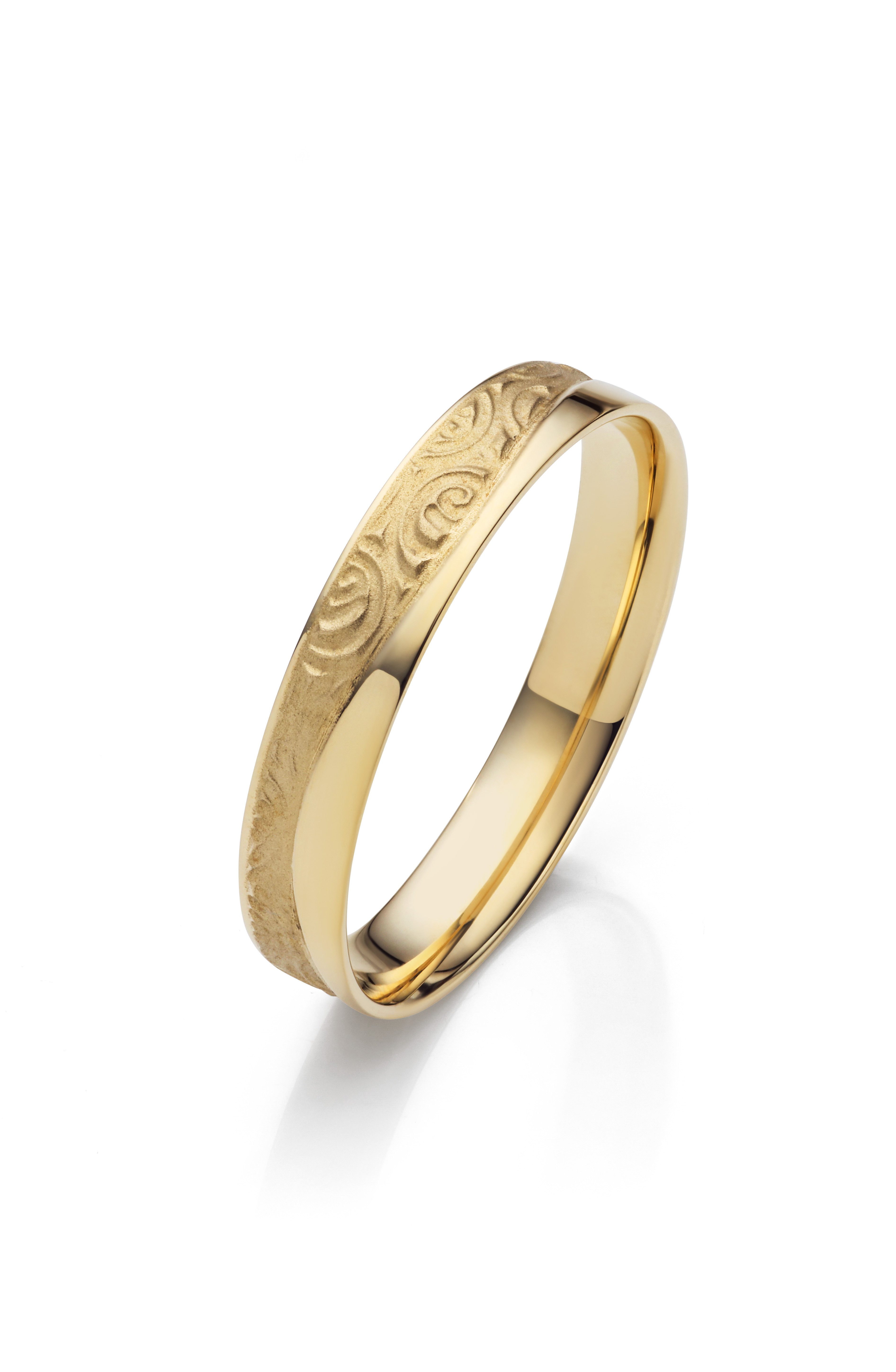 Firetti Trauring Schmuck Geschenk Gold 375 Hochzeit Ehering Partnerring "LIEBE", Made in Germany - wahlweise mit oder ohne Brillanten