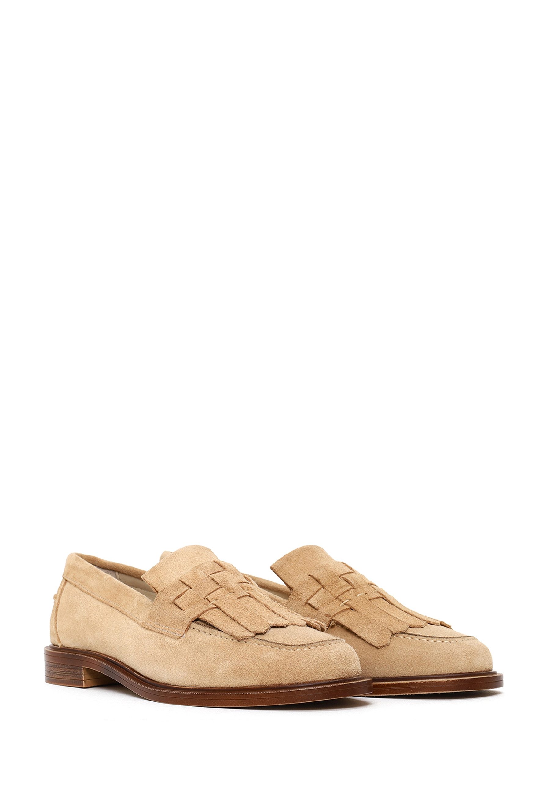 Derimod Loafer aus Veloursleder Loafer Wildleder-Obermaterial, Thermosohle, Textilfutter, Schlupfschuh