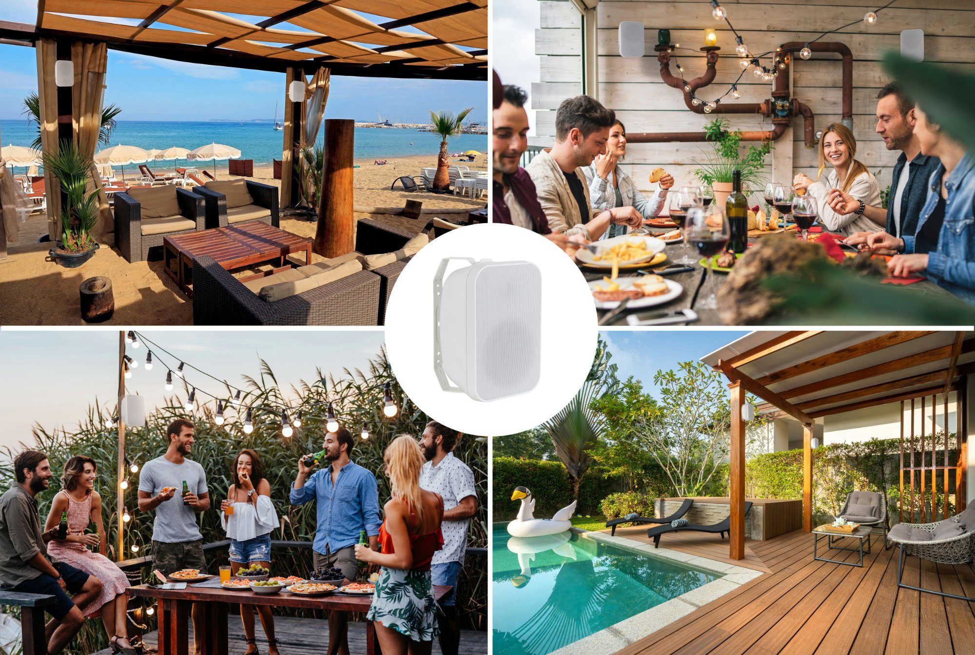 McGrey OLS-5251 DJ PA Zwei-Wege-System Outdoor-Lautsprecher Außenlautsprecher (N/A, 50 W, Allwetter-Lautsprecher für Garten, Terrasse, Restaurant)