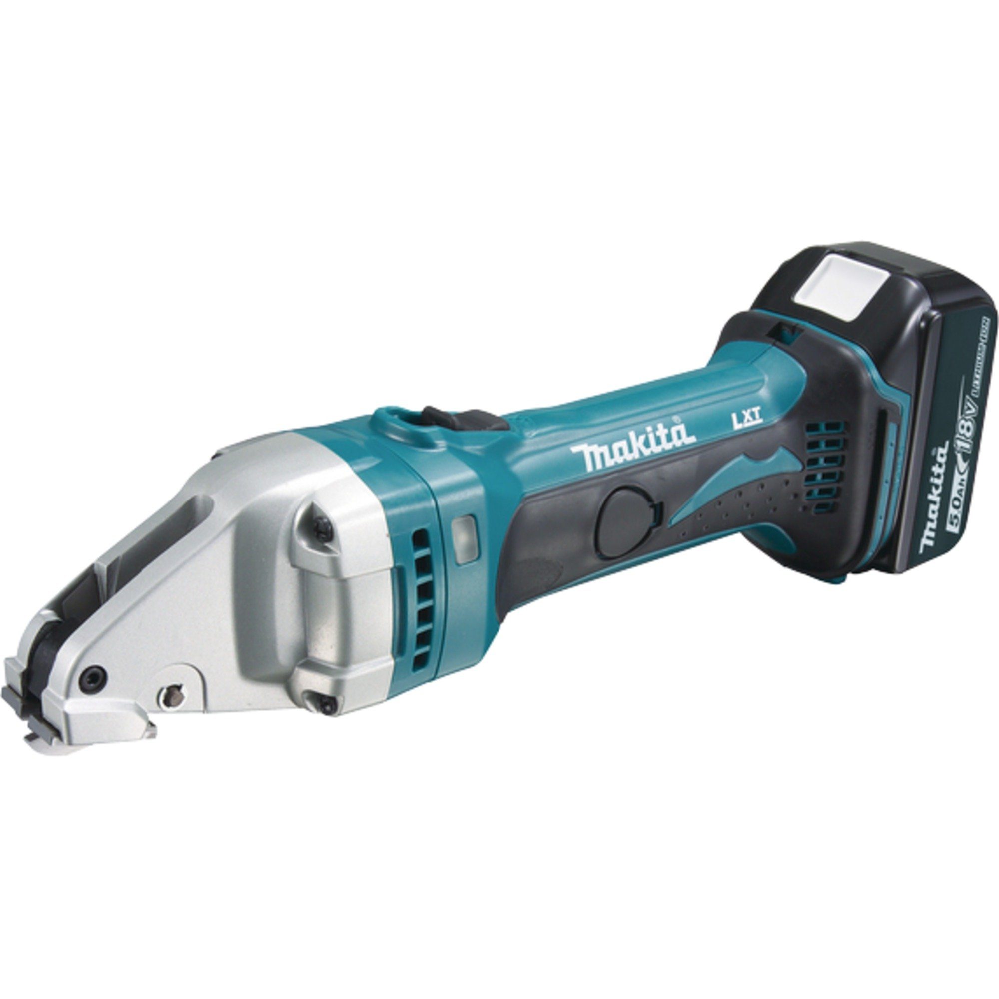Makita Akku-Blechschere Makita Akku-Blechschere DJS161RTJ, 18Volt, (2x, 2x Li-Ionen-Akku 5,0Ah, im MAKPAC Gr.2