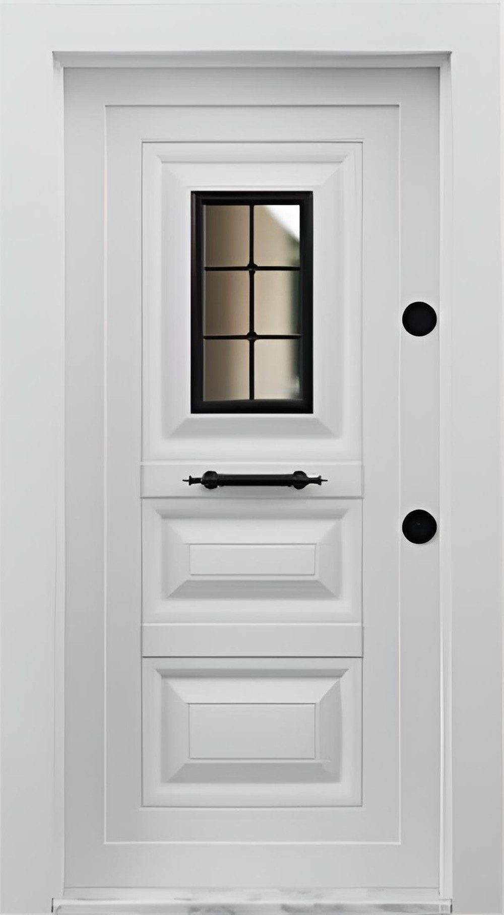 JVmoebel Haustür JVMoebel Eingangstür aus Aluminium in Weiß mit Sicherheitsmechanismus (1-St), Made in Europa