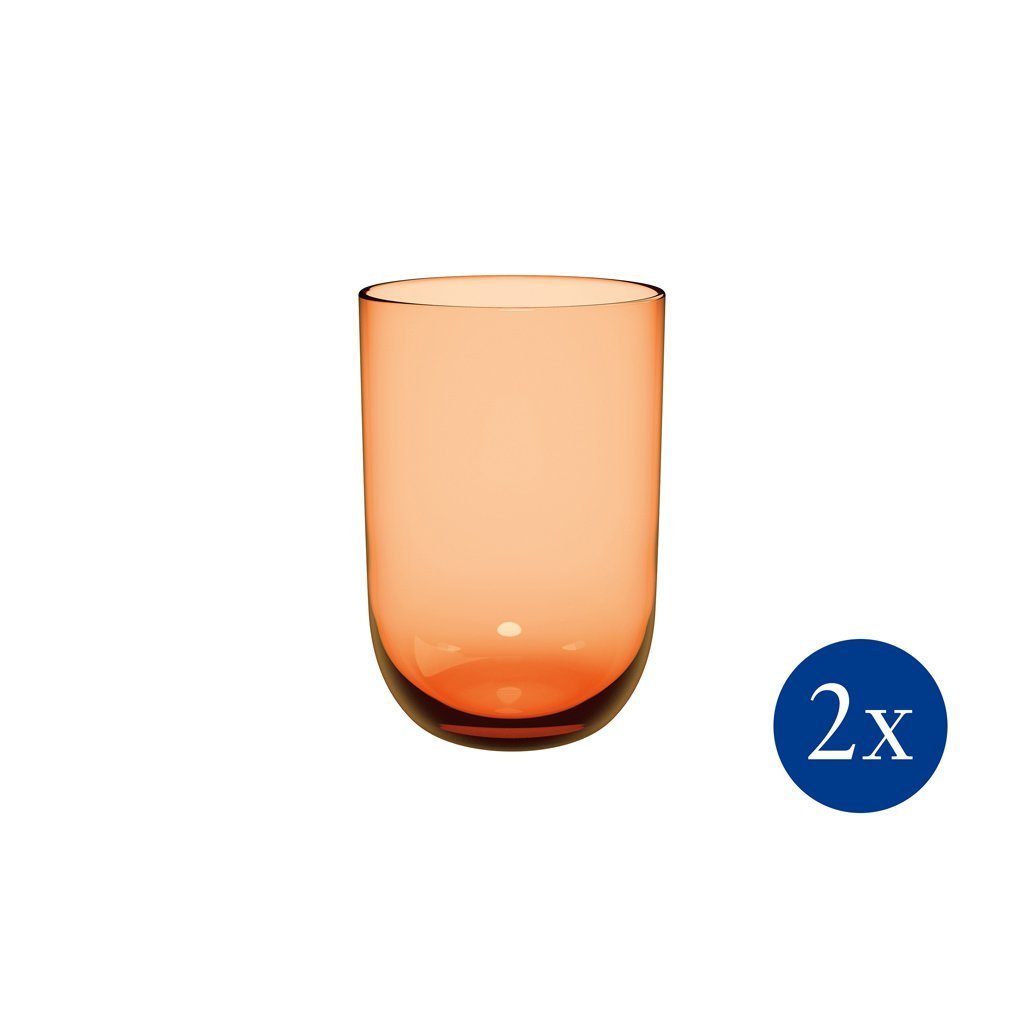 like. by Villeroy & Boch Longdrinkglas Like Apricot Longdrinkbecher, 385 ml, 2 Stück, Glas