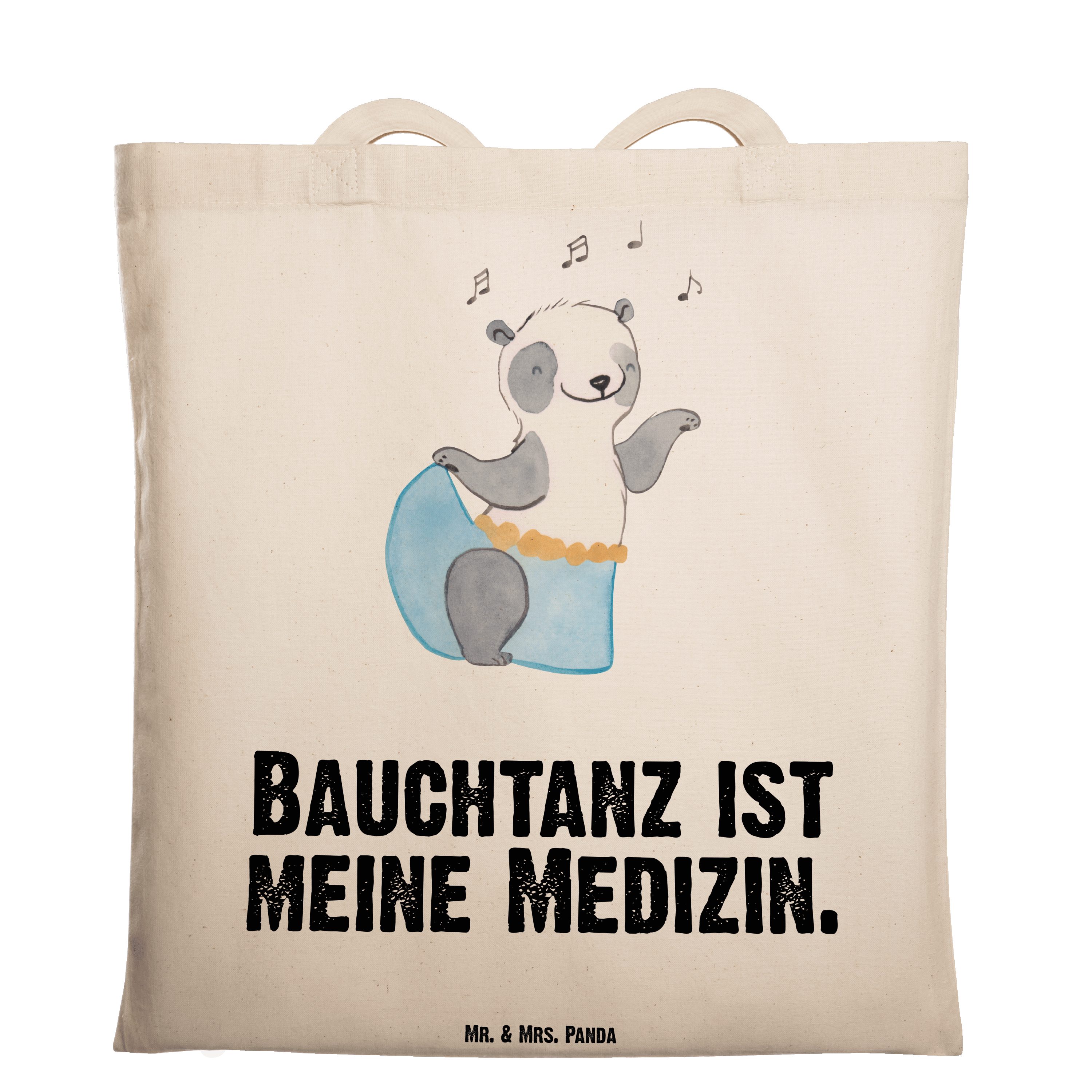 Mr. & Mrs. Panda Tragetasche Panda Bauchtanz Medizin - Transparent - Geschenk, Hobby, Beutel, orie (1-tlg)