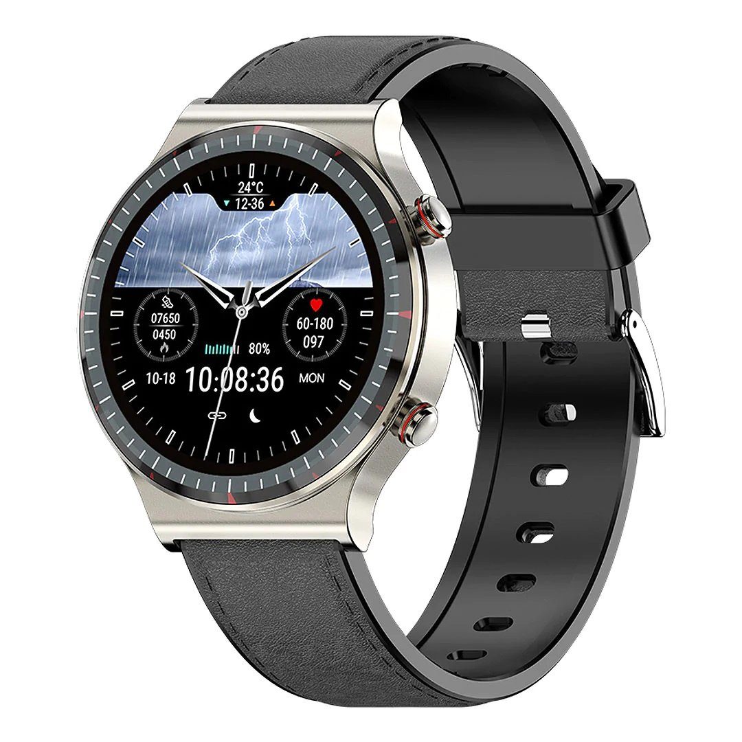 Lederfaserarmband schwarz | silber