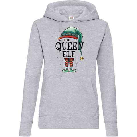 Youth Designz Kapuzenpullover The Queen Elf Damen Hoodie Pullover mit trendigem Weihnachten Frontdruck
