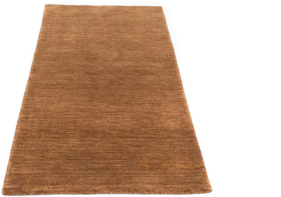 Wollteppich Loribaft Teppich handgewebt braun, morgenland, rechteckig, Höhe:  15 mm, Kurzflor, 15 mm Gesamthöhe