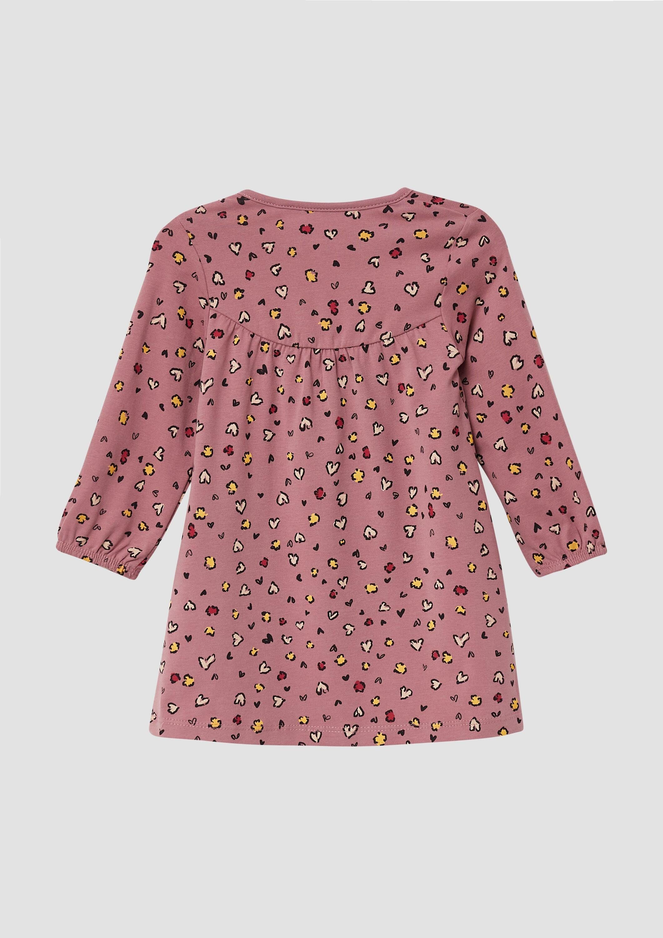 s.Oliver Minikleid Kleid Ausgestelltes Jersey-Kleid mit All-over-Print