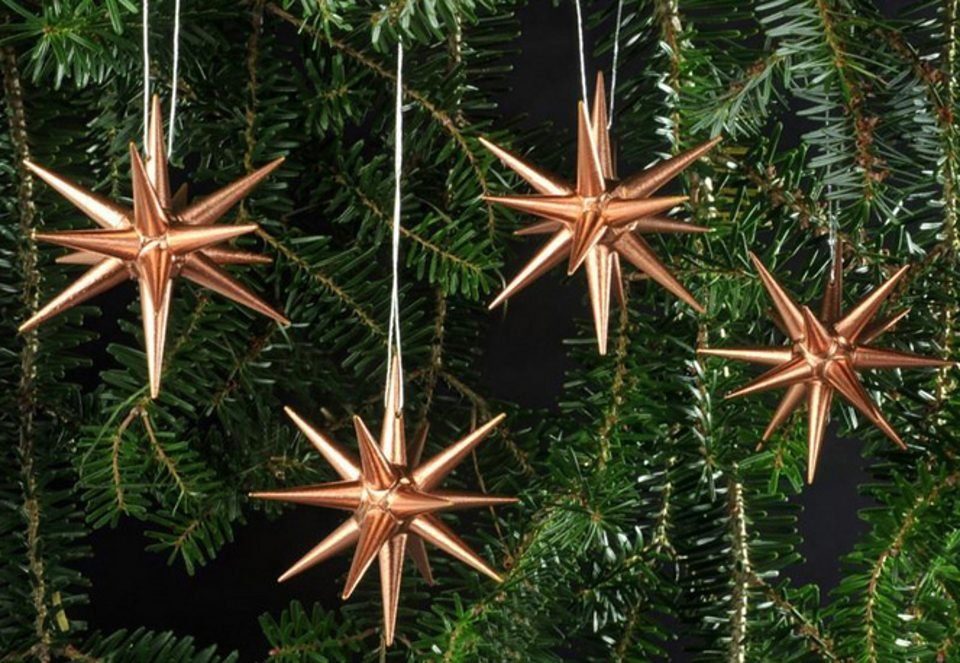 Albin Preissler Christbaumschmuck Weihnachtsdeko, Christbaumschmuck (4-tlg) kupferfarben