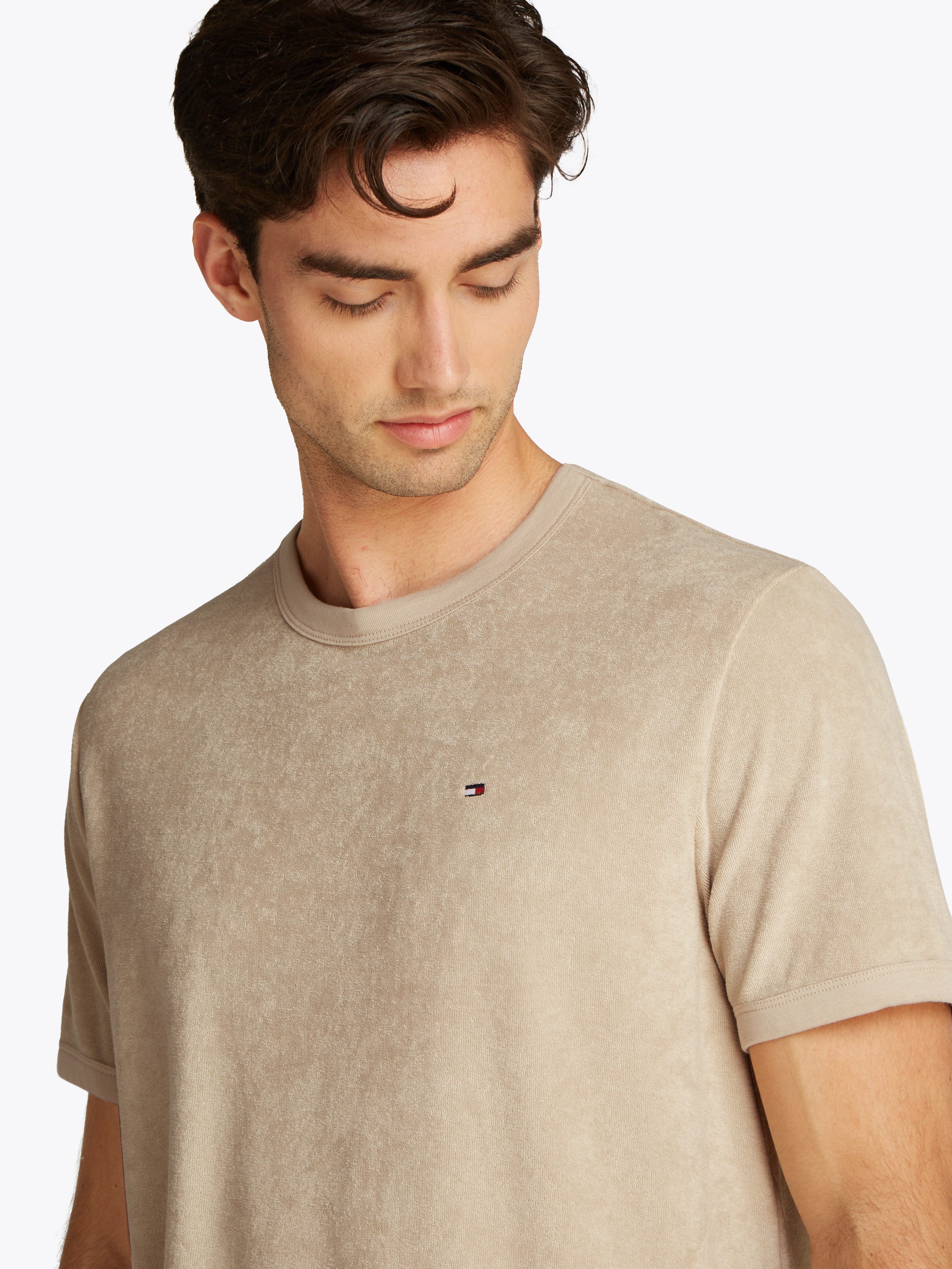 Tommy Hilfiger T-Shirt TERRY TOWELLING TEE aus Frottee Samt günstig online kaufen