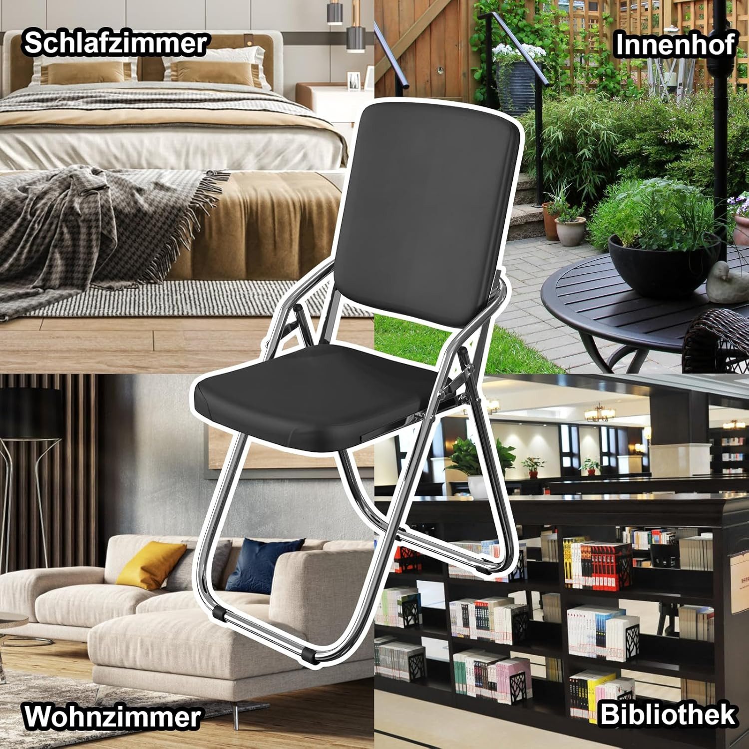 JEOBEST Klappstuhl Campingstuhl Faltbar, Stuhl Bürostuhl günstig online kaufen