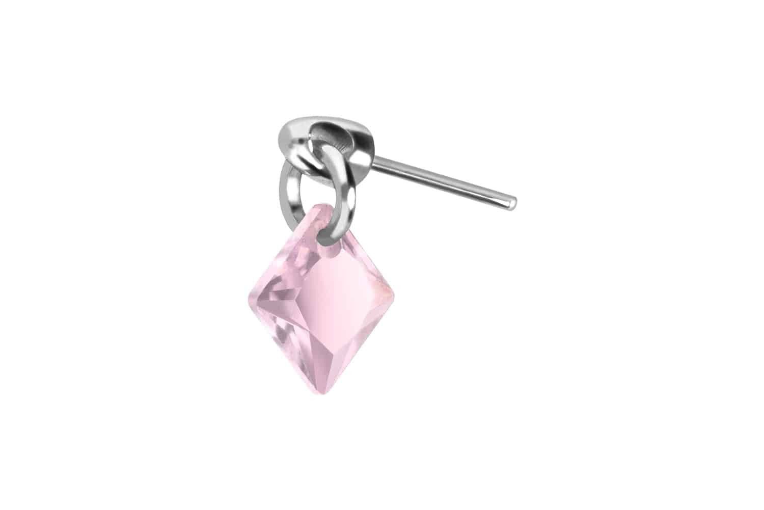 Farbe: Silberfarben + Kristall: Rosa