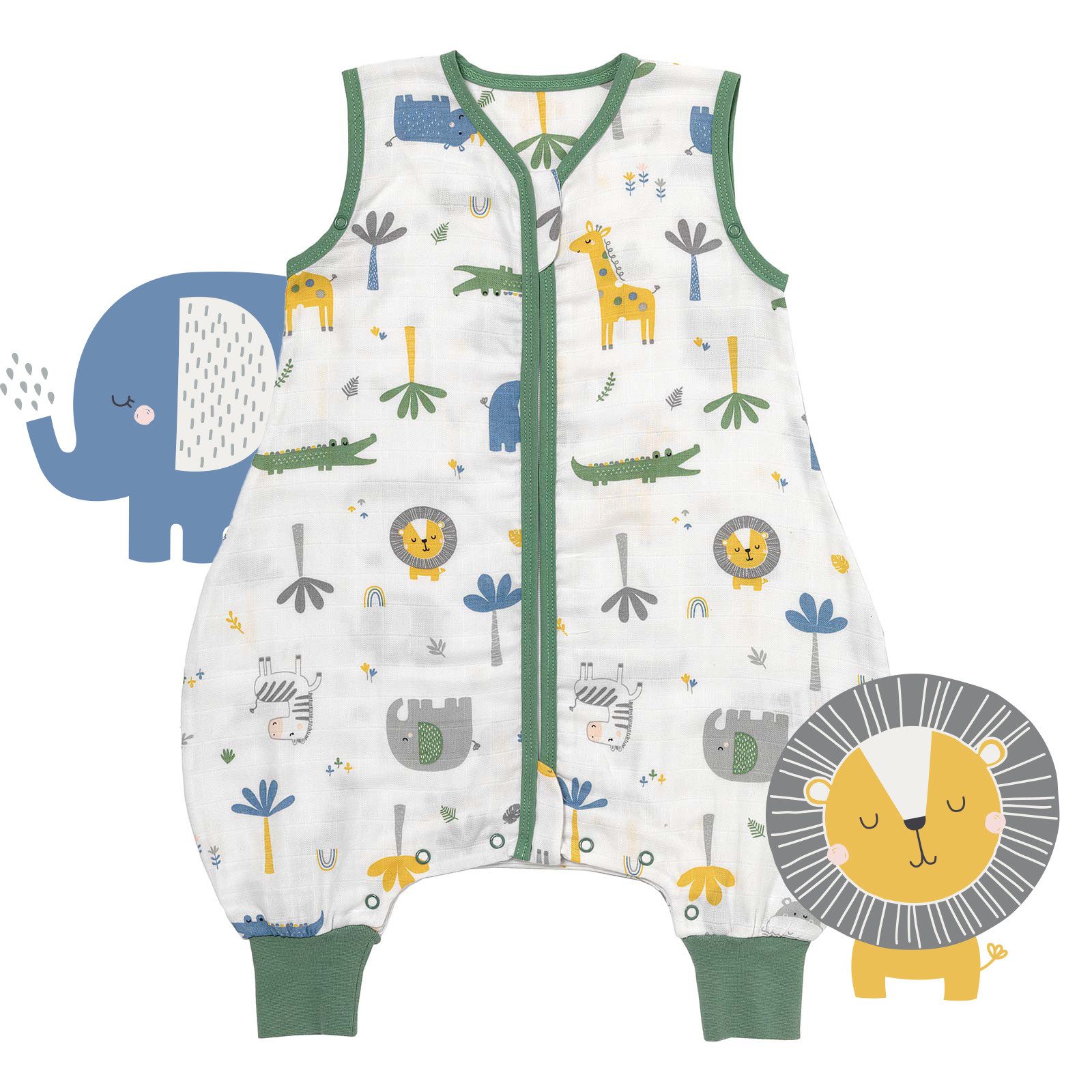 Schlummersack Kinderschlafsack Musselin Schlafsack mit Füßen, 0.5 Tog OEKO- günstig online kaufen