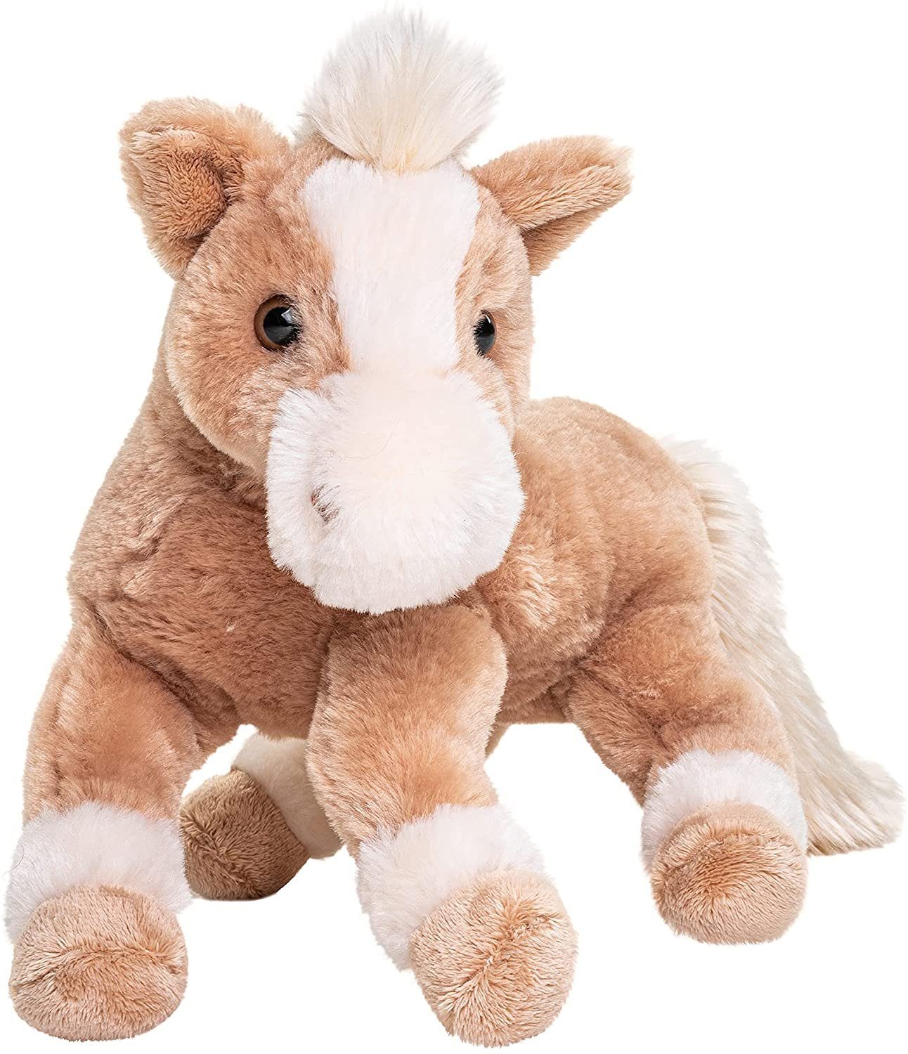 Uni-Toys Kuscheltier Pferd, liegend - hellbraun o. dunkelbraun - 28 cm - Pl günstig online kaufen