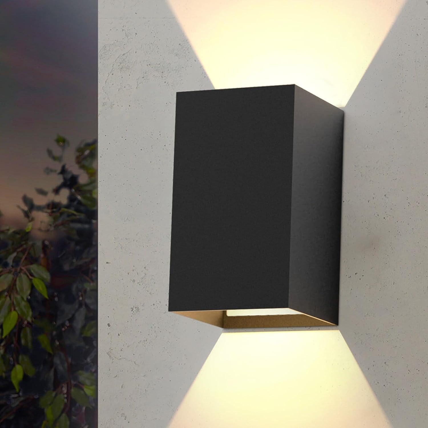 ZMH LED Wandleuchte Wandlampe Innen - Up Down Schwarz LED Außenlampe 5W Sch günstig online kaufen