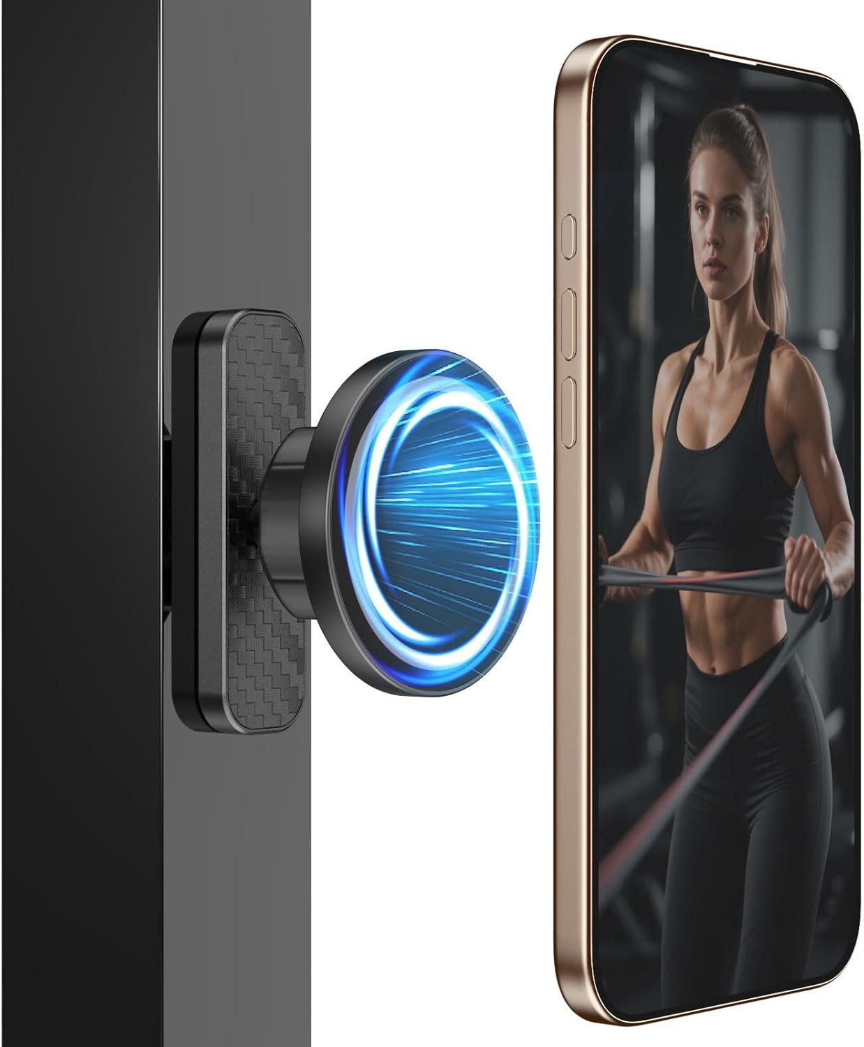 Vornix Smartphone-Halterung Magnetischer Handyhalter, 360° Drehung, MagSafe kompatibel, (iPhone 17-11 & Android inkl. Metallring, Universal Smartphone Halterung – Bild 2 von 5