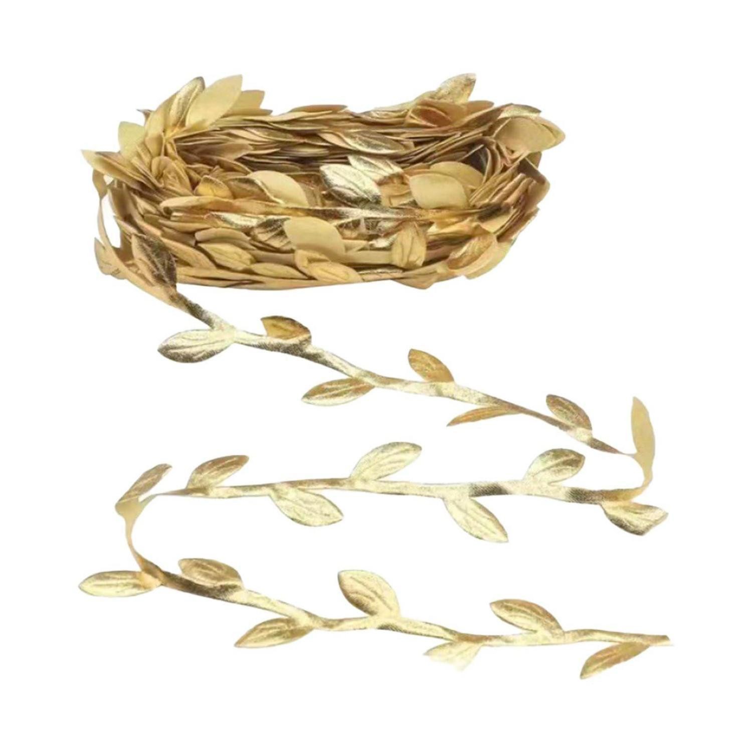 Kunstgirlande Goldene Blätter Girlande 10M DIY Deko-Band, LuxusKollektion