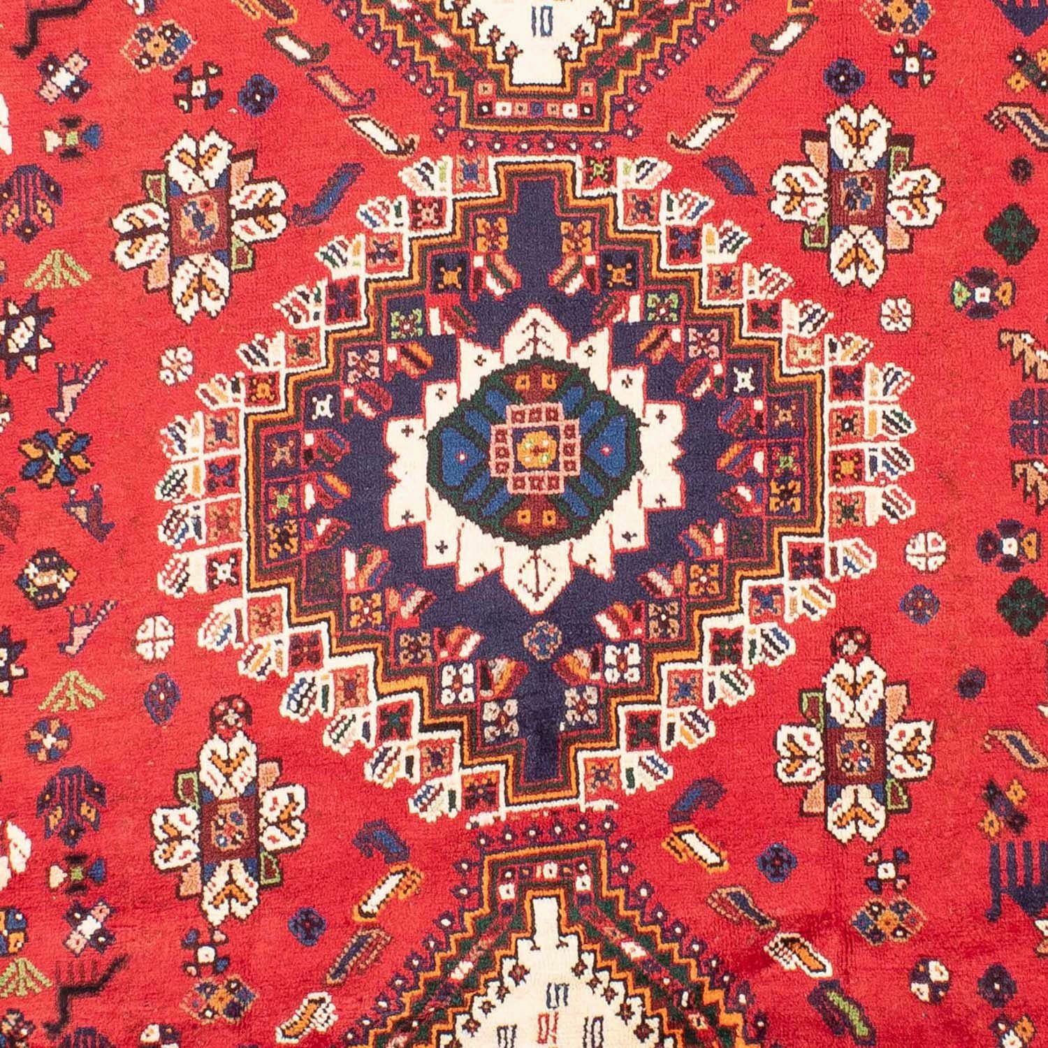 Wollteppich Medaillon Zertifikat Höhe: rechteckig, Shiraz Rosso cm, mit x mm, 300 morgenland, Unikat 10 208