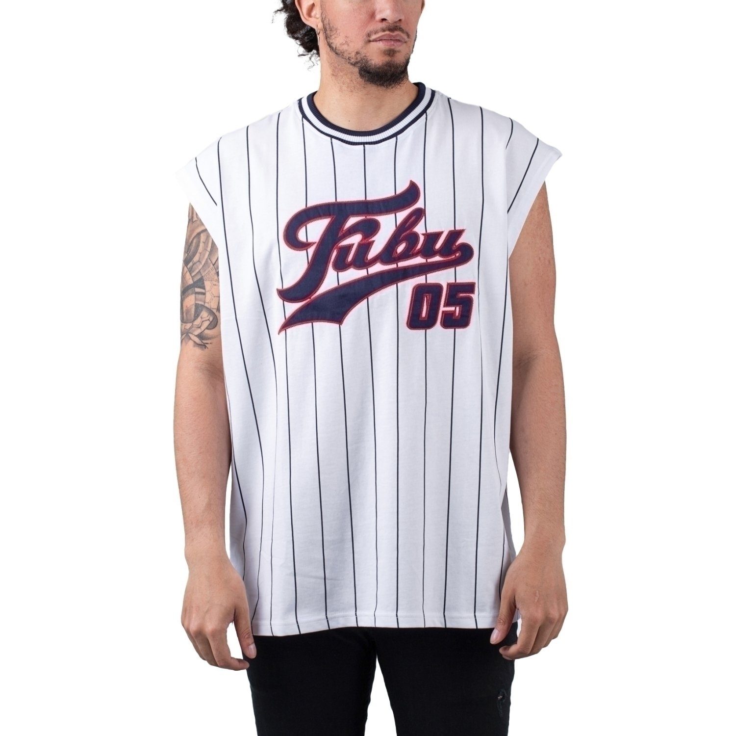 Fubu Tanktop FUBU Varsity Pinstripe Tank Top