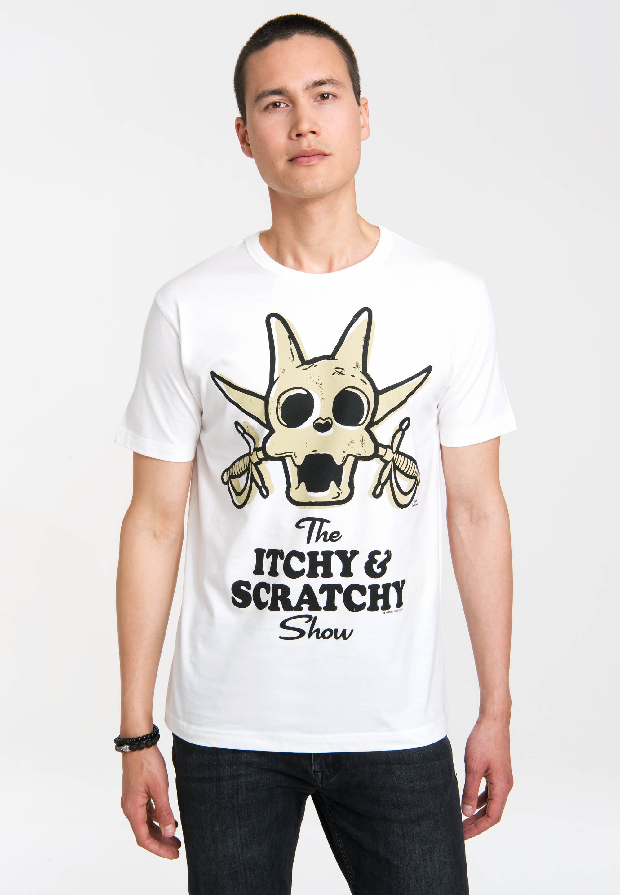 - T-Shirt Print mit coolem The LOGOSHIRT Scratchy Simpsons