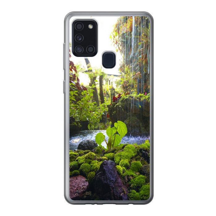 MuchoWow Handyhülle Tropischer Wasserfall Handyhülle Samsung Galaxy A21s Smartphone-Bumper Print Handy